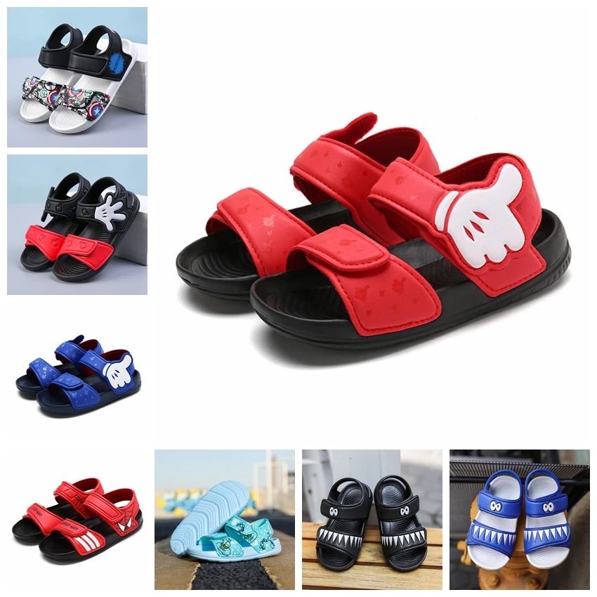 Fashion Baby Boy Girl Children Summer Non-slip Beach Shoes Cartoon Shark Dolphin Spiderman Mickey Breathable Sandals baby shoes,kids shoes,children sandals,kids sandals,beach shoes