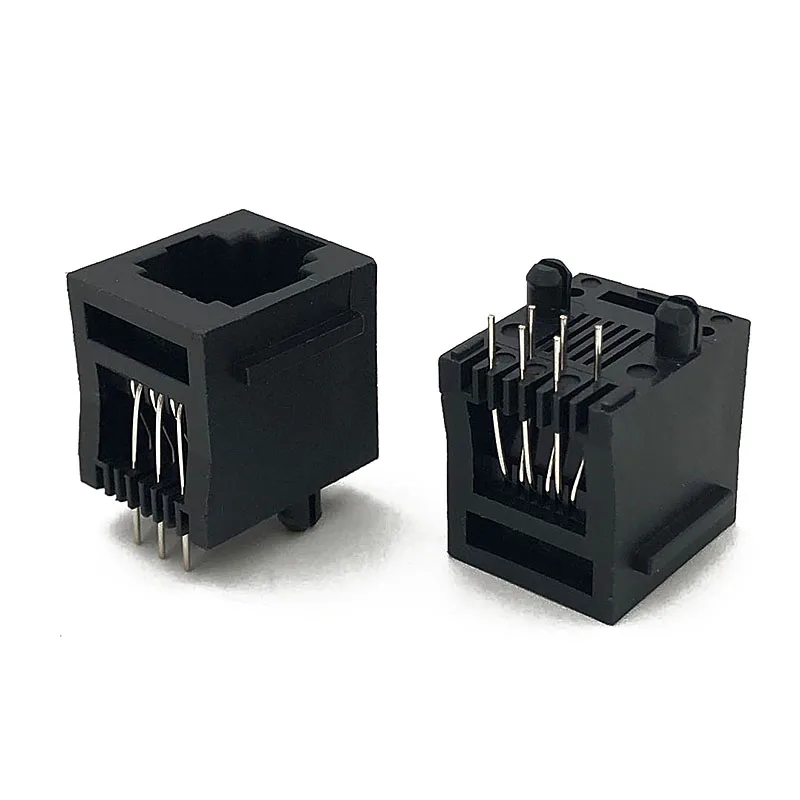 

15PCS RJ11 RJ12 Modular Jack Phone Socket 6P6C Female Hole Pcb Connector 6 Pin 180 Degree Vertical DIP