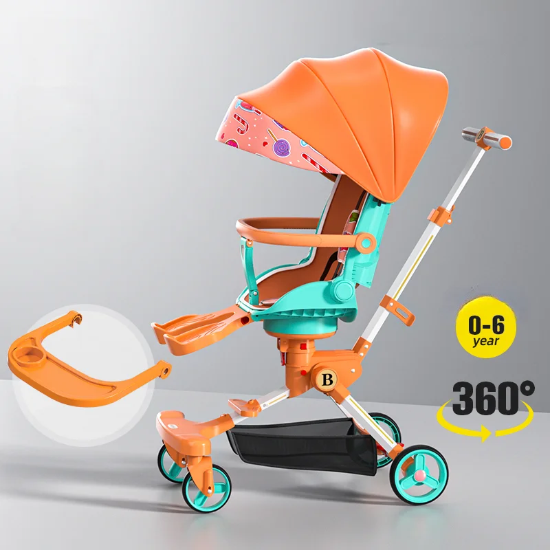 Baby stroller four wheels Shock absorption Portable foldable Stroller Lightweight travel children's Trolley cart
