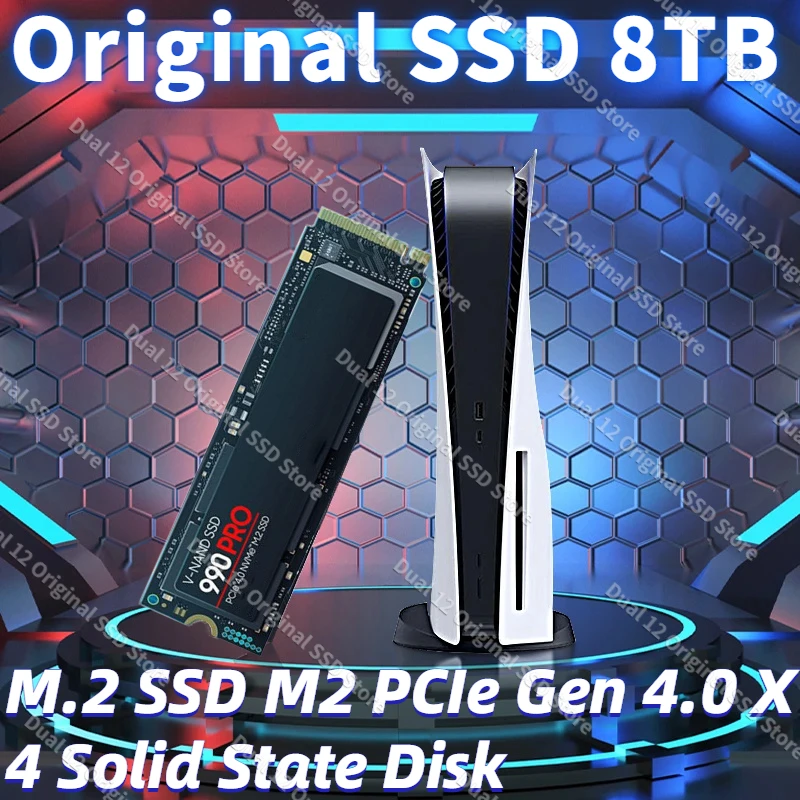 

SSD 4TB NVME Solid State Disk 2TB M.2 Hard Drive High Capacity SSD 1TB High Speed Internal 990PRO SSD for Laptop Desktop Ps5