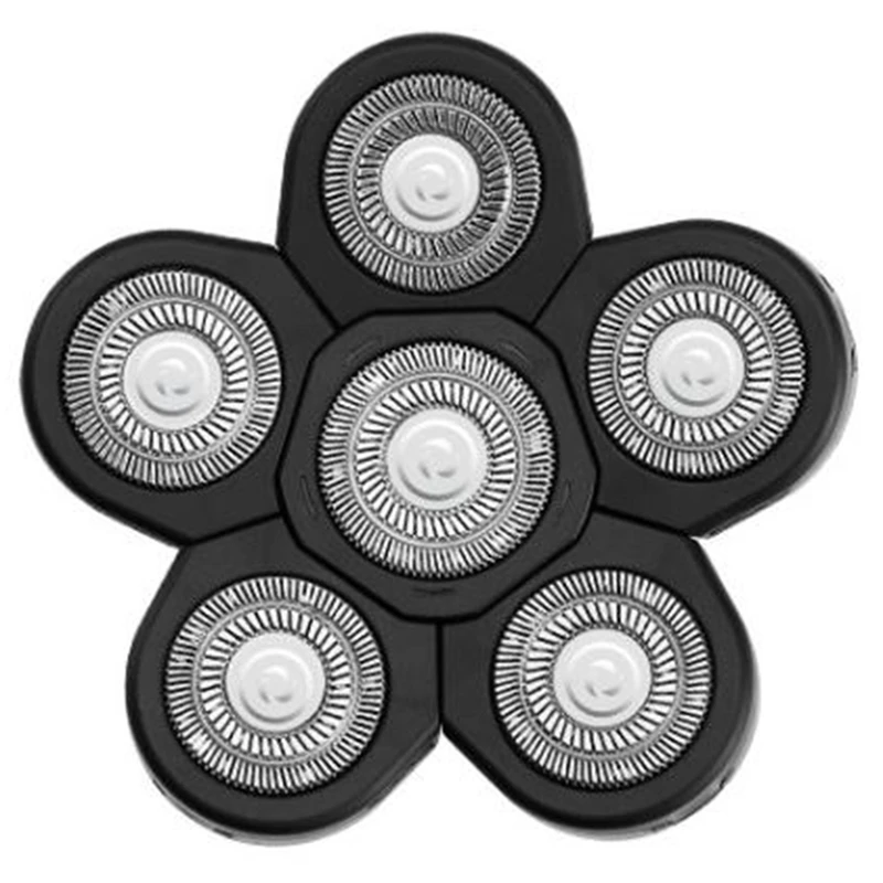 

Men's Electric Shaver Heads Electric Razor Blade Replacement Head 6 Blades Head Shaver Replacement Bald