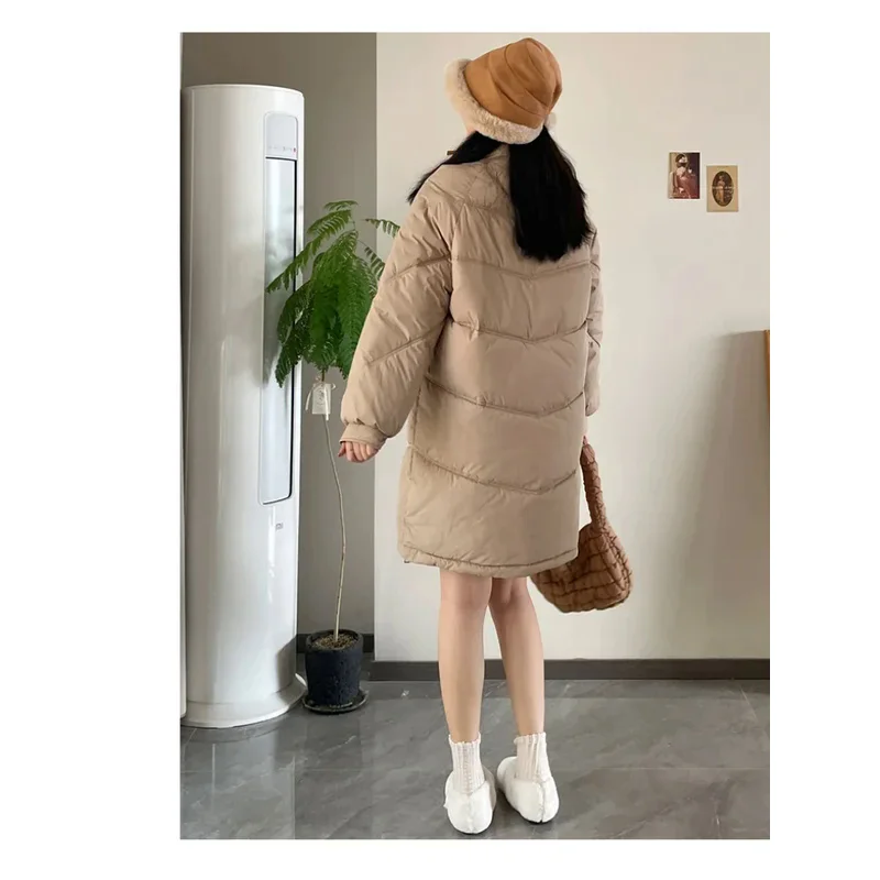 Maternity Coats Fashion Long Sleeve Turtleneck Thick Warm Pregnant Woman Cotton Outerwear Plus Size Pregnancy Long Jacket