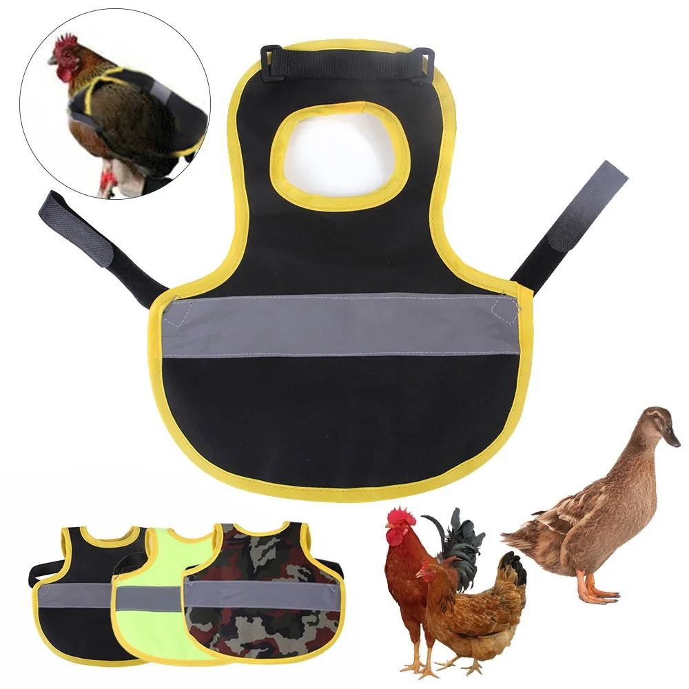 Chicken Vest Pet Reflective Vest Clothes, Adjustable Chicken Saddles Hen Saddle Sweater Clothes Medium and Large Protector Apron