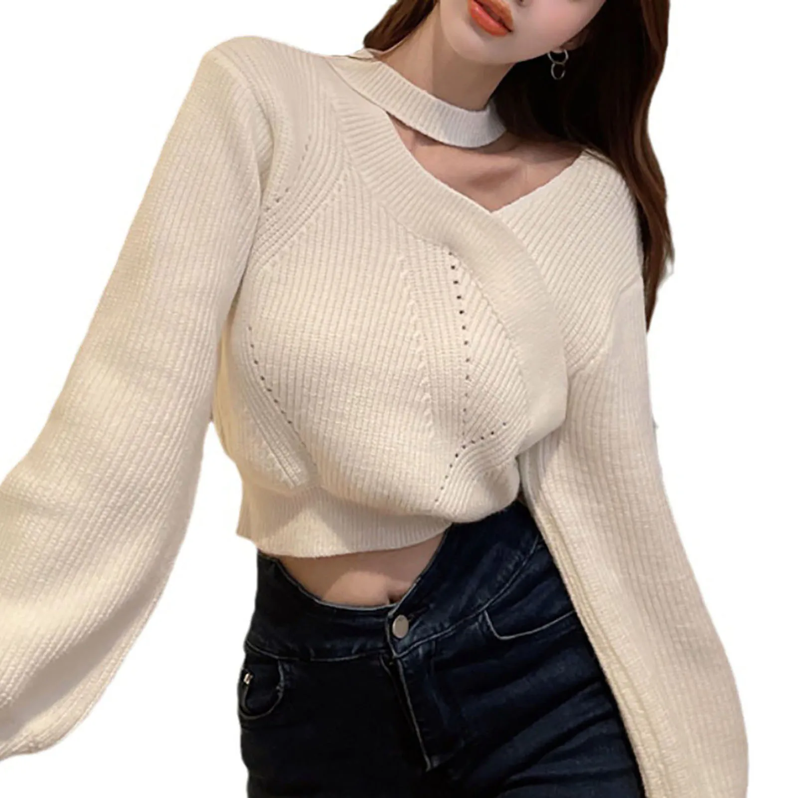 

Women's Winter Sexy Sweater Fine Workmanship Ladies Skin-Friendly Top Good Gift for Mother Female Friends