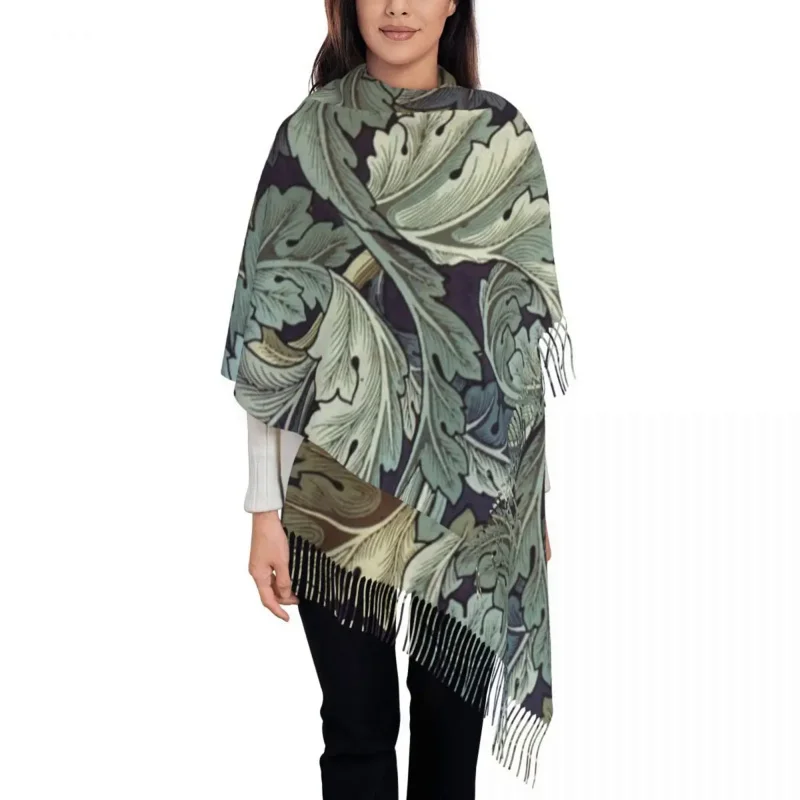 

Custom Printed Acanthus By William Morris Scarf Women Men Winter Warm Scarves Textile Pattern Shawl Wrap