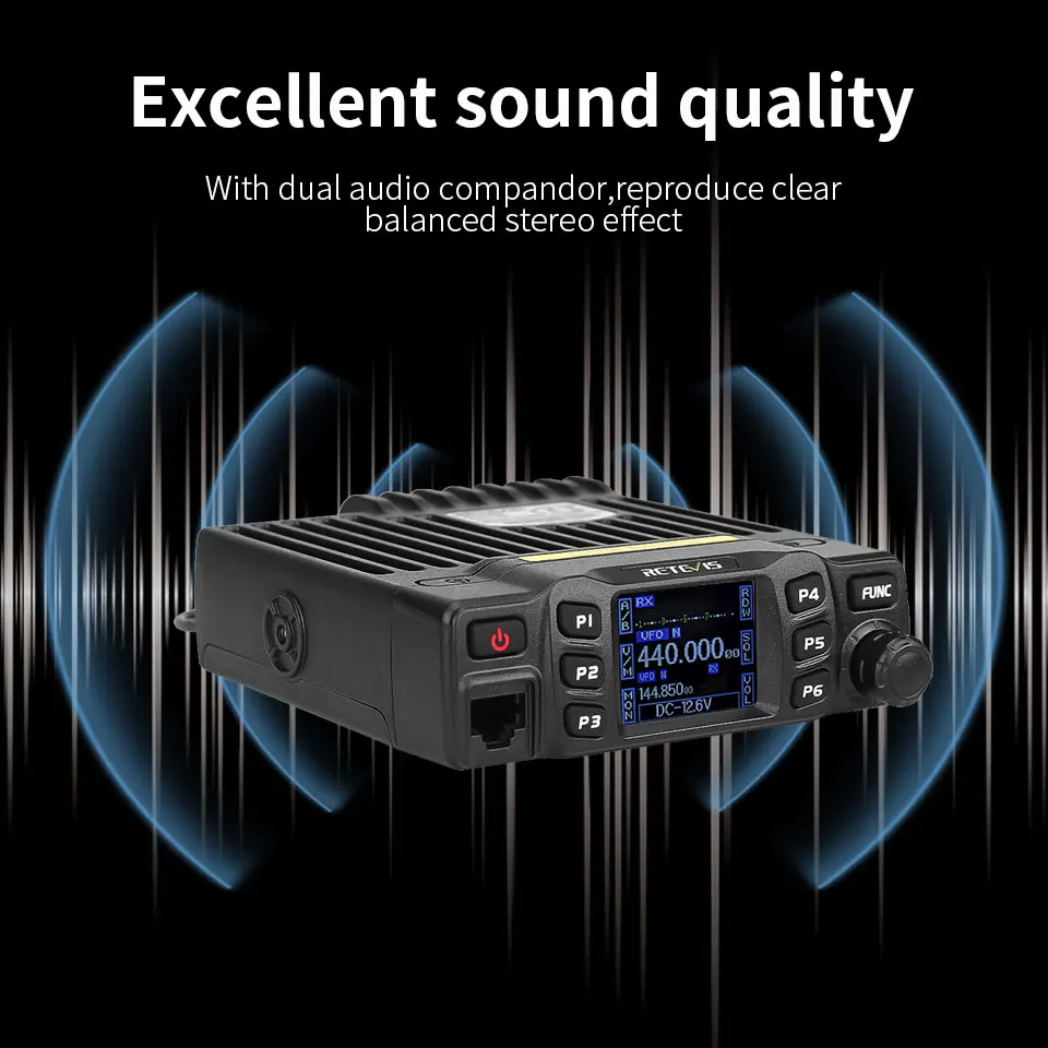 Retevis RT95 Mobile Ham Radio Two-way Car Radio with LCD Screen VHF UHF Dual Band Mobile Radio Station Transceiver Base Station 4