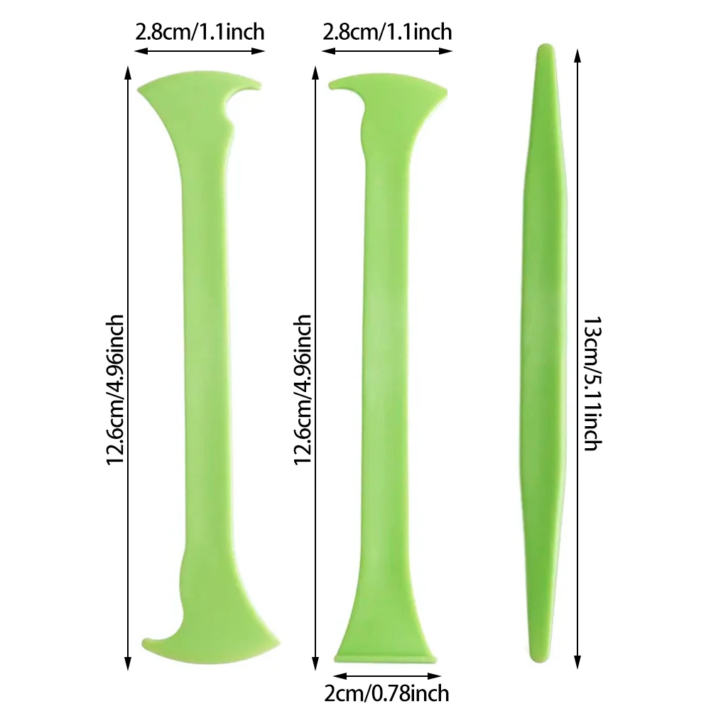 3Pcs Vinyl Car Wrap Tool Micro Stick Squeegee Window Tinting Kit Corner Scraper Curves Slot Tucking Tools Gap Film Cutter Car Wrapping Tools