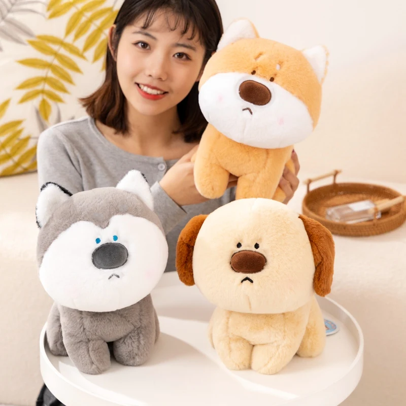 

18/28cm Cute Stupid Shiba Inu Dog Plush Toy Cartoon Stuffed Animals Husky Puppy Plushies Doll Kawaii Soft Kids Toys for Girls