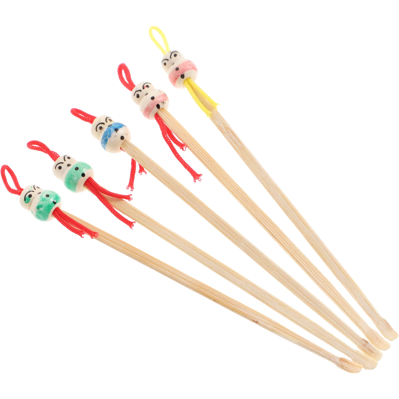 Ear Curette 5Pcs Bamboo Ear Cleaning Spoon Chinese Head Earwax Curette Remover Earpick Toiletry Ear Wax Cleaners Tool 5