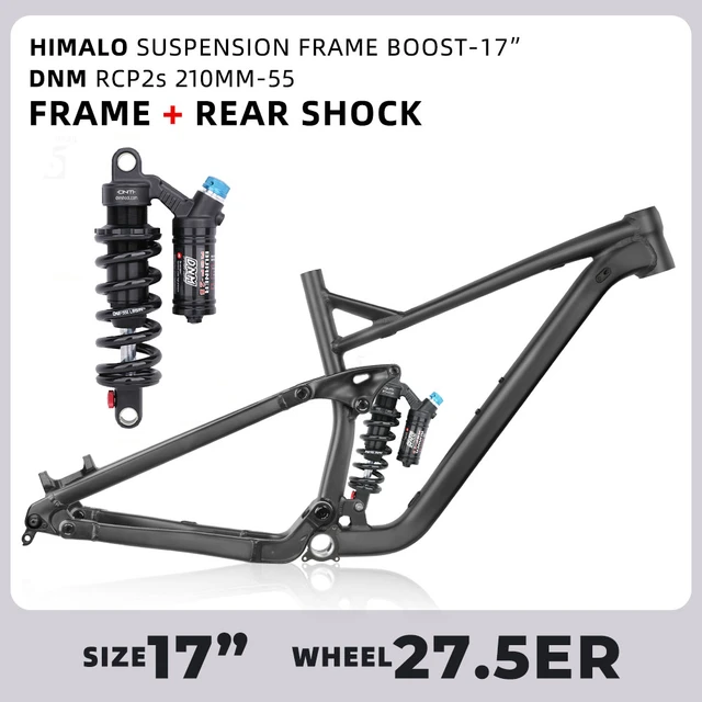 HIMALO-Cuadro de bicicleta con suspensión completa, Kit de horquilla de  aluminio, Trail Enduro 148x12MM 29ER
