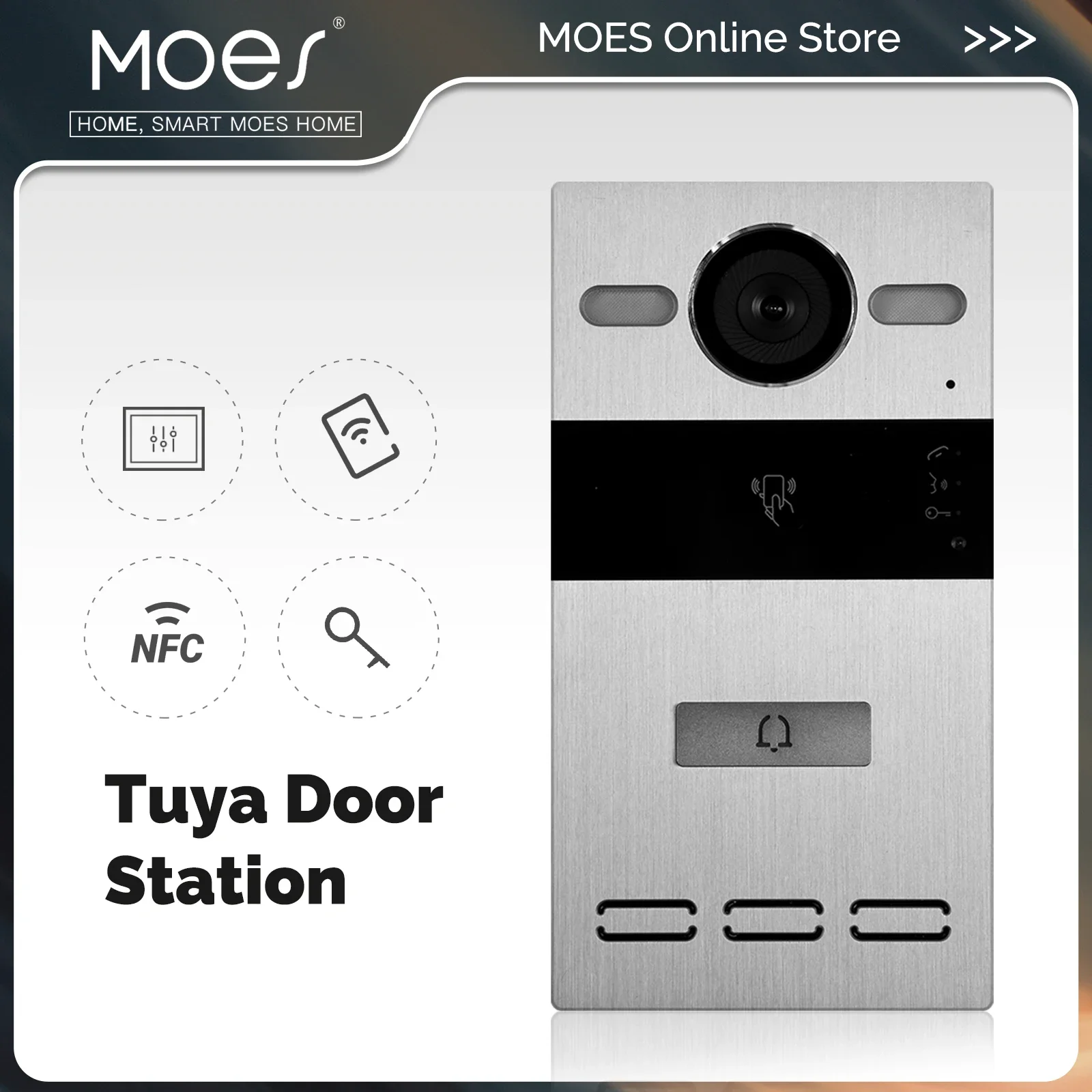 MOES Tuya Access Control System Door Station Intercom Unlock Door Electronic Gate Opener Work With 10.1Inch Center Control Panel