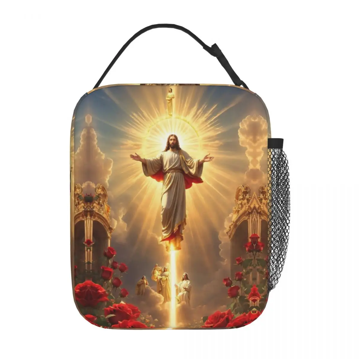 

Insulated Lunch Bag Catholic Jesus Christ Bible Faith Accessories Religious Chrisitan Lunch Food Box Thermal Cooler Lunch Box