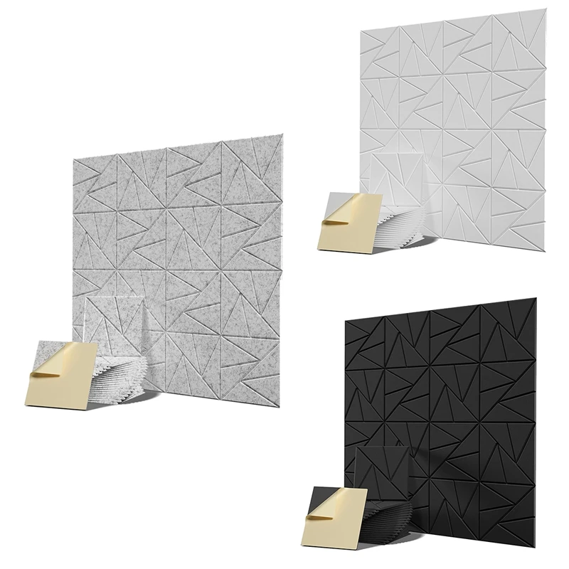 

12Pack Sound Proof Foam Panels Sound Panels High Density With Self-Adhesive, 12X 12X 0.4Inch White