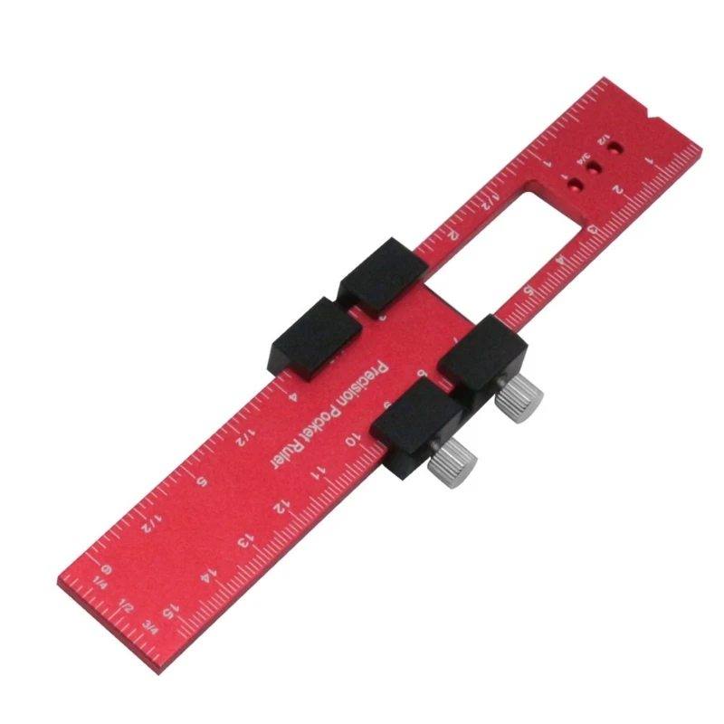 Precision Pocket T Track Ruler Woodworking Machinist Engineer Adjustable  Sliding Ruler Construction Ruler Inch Millimeter Ruler - AliExpress