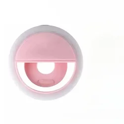Enhance Your Selfies with the USB Charge LED Ring Light Lamp (Pink)