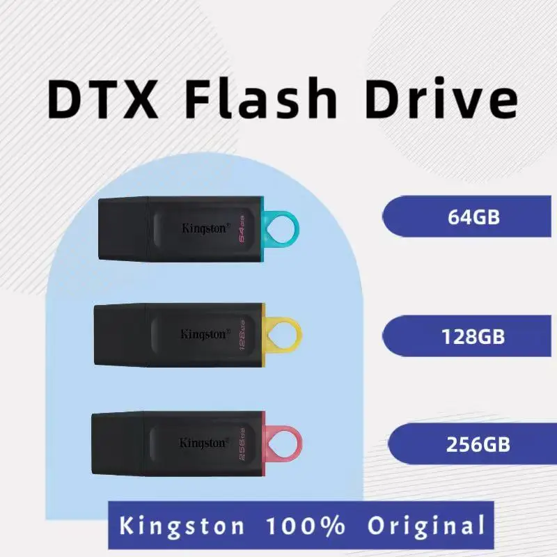 킹스톤 USB 플래시 드라이브 64GB 128GB 256GB USB 3.2 Gen 1 펜 드라이브 DTX 플래시 펜드라이브 컴퓨터용  U 디스크