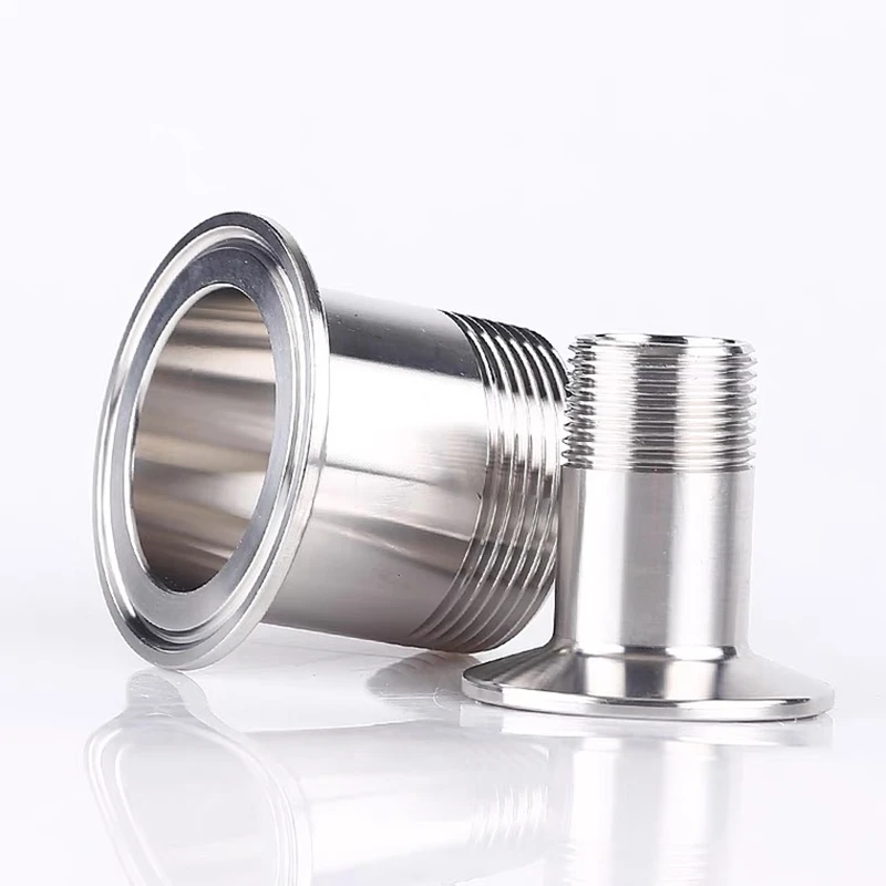 Pipe Fitting 1PCS DN8 DN15 DN20 DN25 DN32 BSP Sanitary Stainless Steel SS304 Tri Clamp Male Threaded Pipe Fitting Adapter