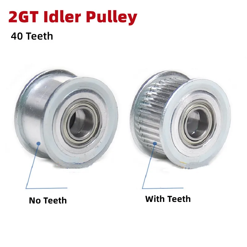 GT2 2M 40Teeth Timing Pulley Bore 3~10mm 2GT 40T Width 7/11mm Tensioning Wheel Idler Synchronous 3D Printer Parts 3d printer accessories timing belt pulley belt pulley
