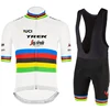 Men's Cycling Outfit Set TREK Pants Gel Clothing Bib Mtb Mountain Bycicle Man Suit Shorts Uniform Sportswear Jersey Road Bike 4