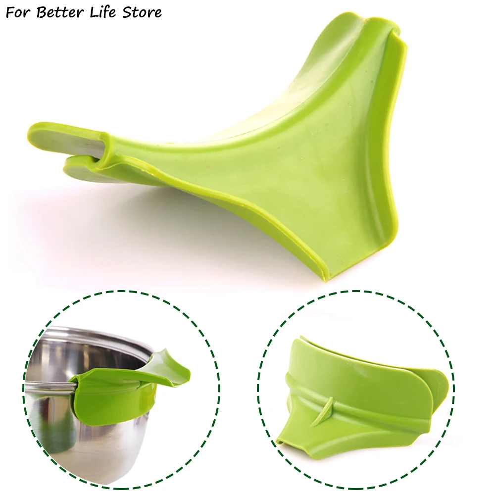 

1Pc Silicone 31g Spill Proof Kitchenware Pot Round Mouth Edge Deflector Household Product Liquid Guide Nozzle Soup Pourer
