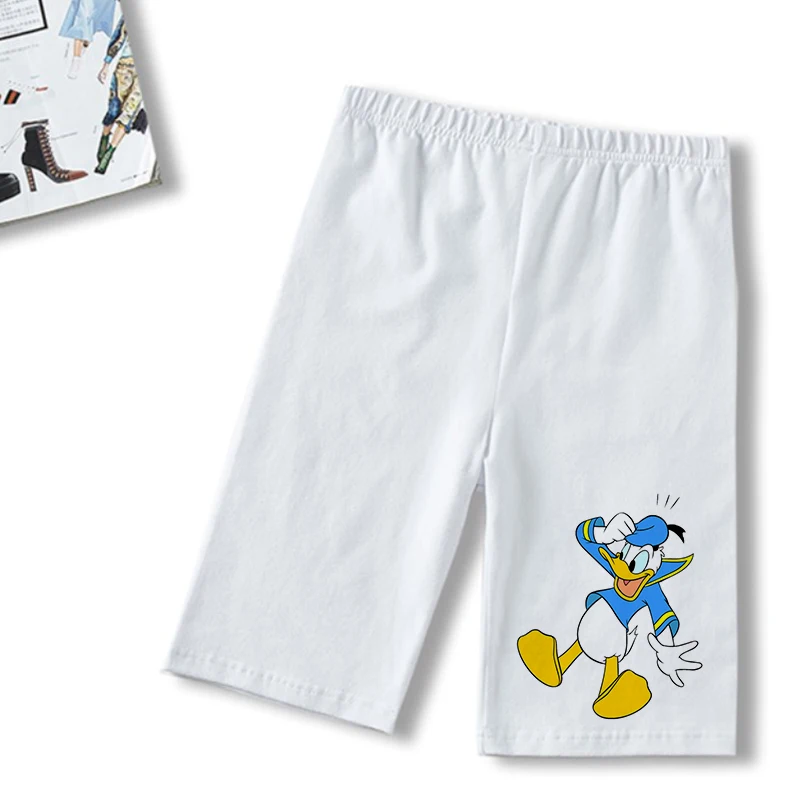 Disney Mickey Mouse Mid Waist Women Sport Shorts Slim Fit High Stretchy Trousers For Summer Female Party Ladies Exercise Short trendy clothes