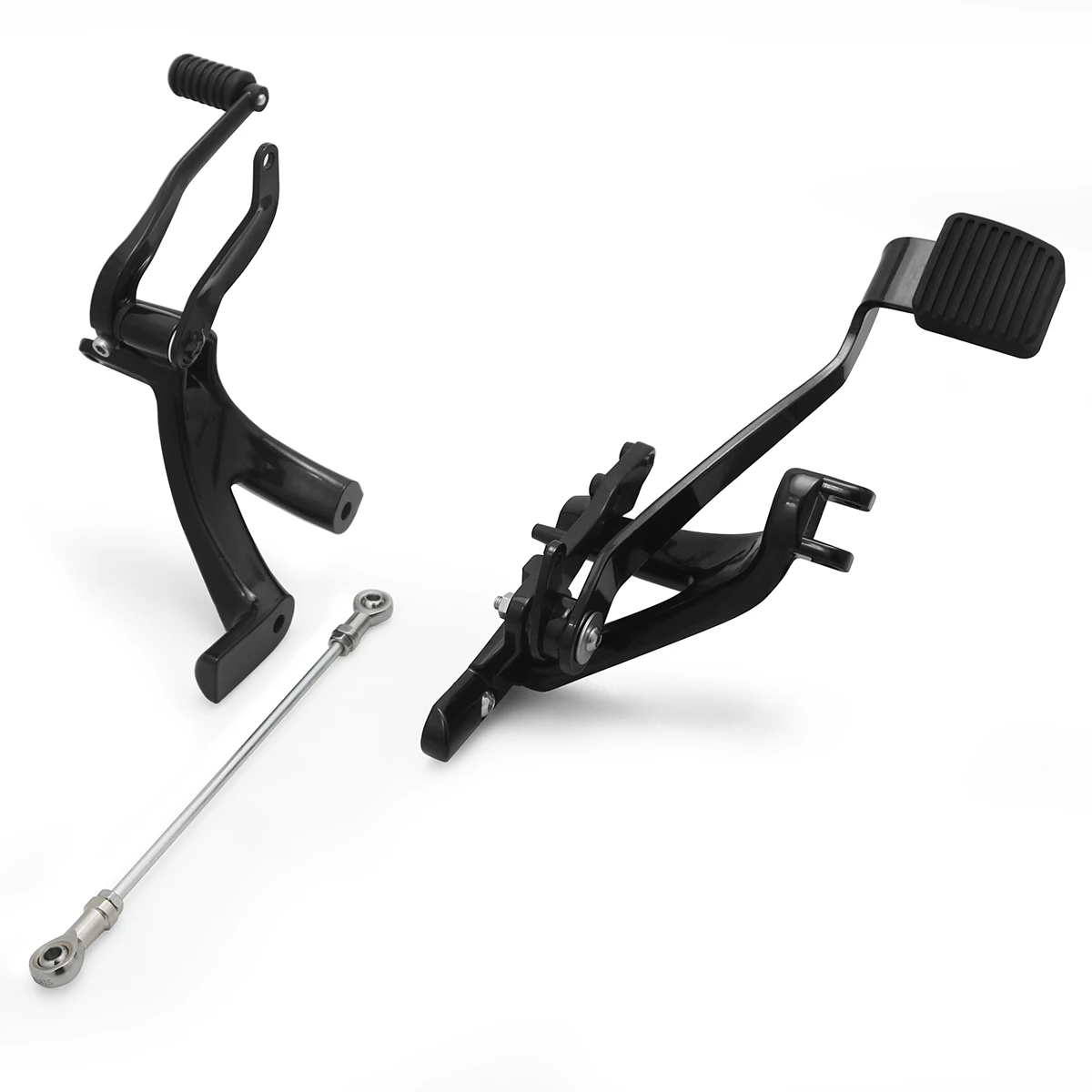 BlackForwardControlFootpegsForHarleySoftailStreetBobFXBB114