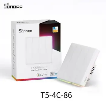 SONOFF TX Ultimate สมาร์ทสวิตช์ผนัง Touch 1/2/3/4gang LED Light Edge Multi-Sensory eWeLink รีโมทคอนโทรลผ่าน Alexa Google Home 12