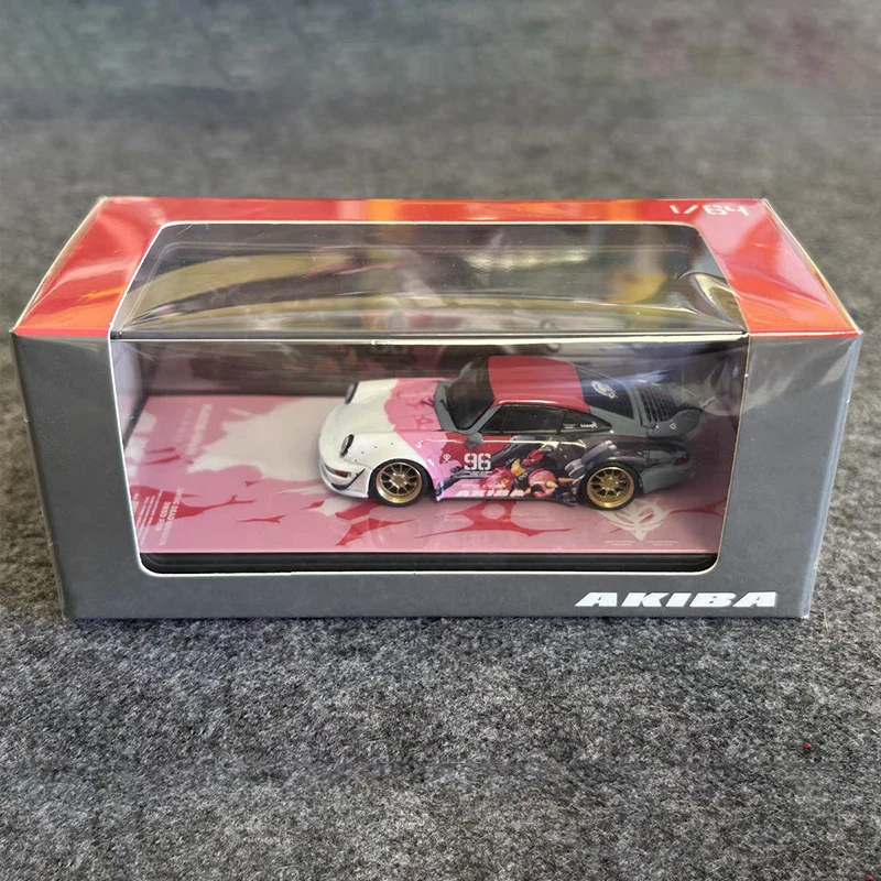 BSC 디코드 1:64 RWB 993 964 풀 카본 매트 블랙 시뮬레이션 합금 자동차 모델 컬렉션