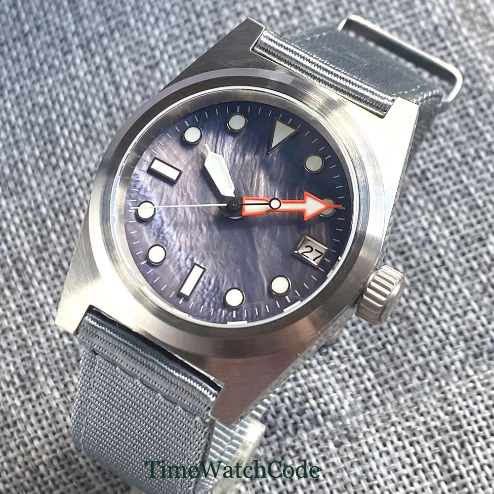 

38mm NH35A Movement Pilot Aviator Automatic Watch for Men 200m Diver AR Coating Sapphire Crystal Auto Date Nylon Strap Tandorio