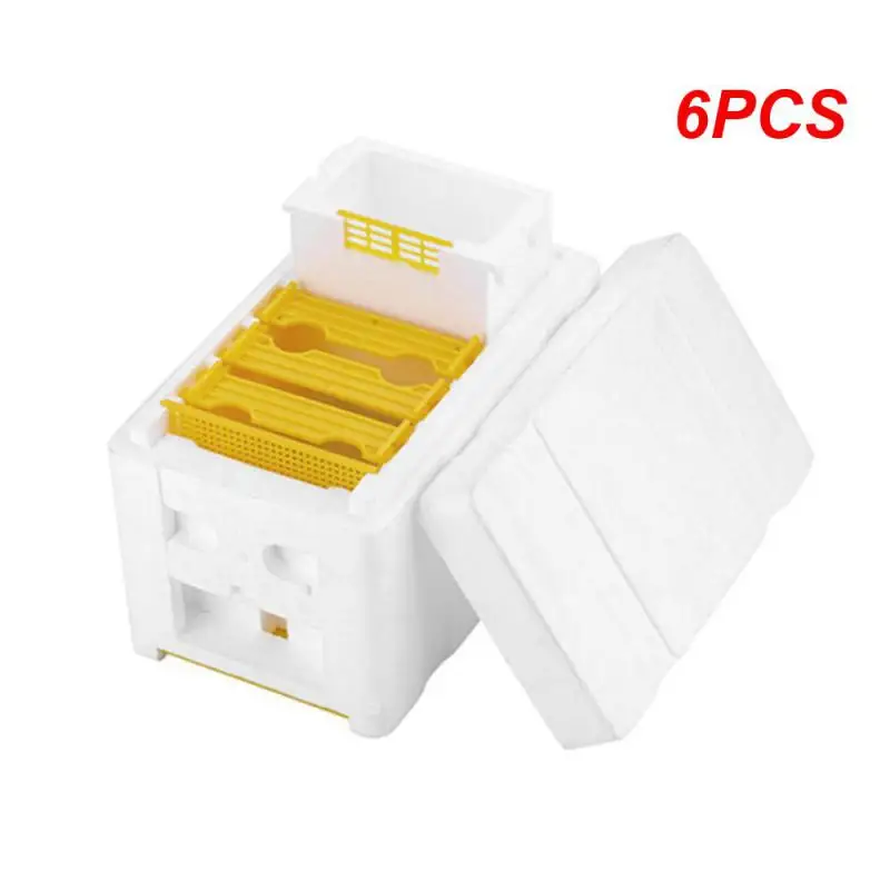 

6PCS Beehive Beekeeping King Box Foam Home Bee Hive Pollination Boxes Harvest Bee Hive Beekeeper Queen Bee Marking Cage Mating