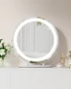 Led Makeup Mirror, 19 Inch Large Vanity Mirror With Lights, 3 Colors Dimmable Round Led Lighted Makeup Mirror For Dressing Room 1