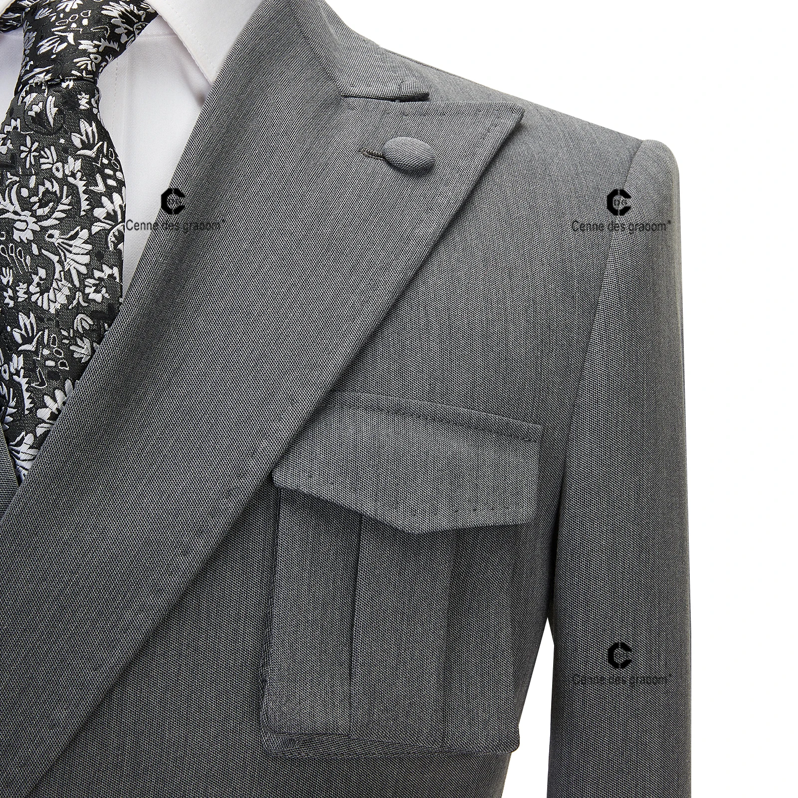 Cenne Des Graoom 2023 New Coat Design Right Side Button Men Suits