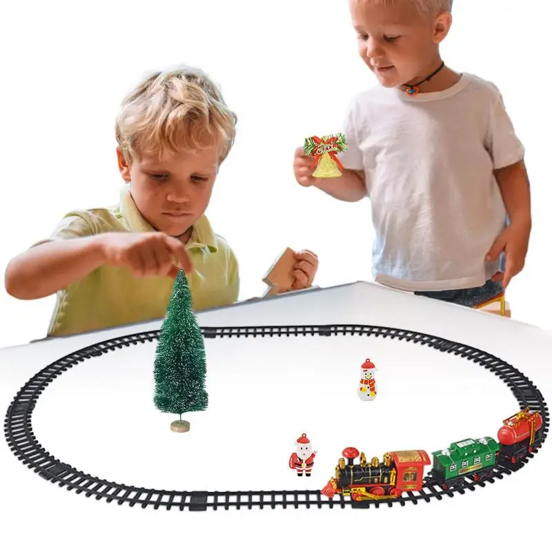 

Train Set Train Toys Festive Home Decor DIY Car Track Carriages And Tracks Toys Christmas Gift For Aged 4 5 6 7 8 9