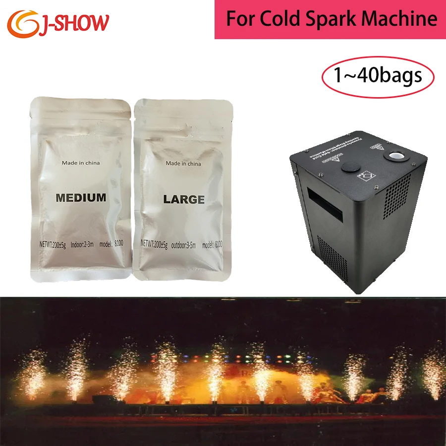 Cold Spark Powder Hand Held Cold Fountain Machine 1~100 Bag Ti Powder Cold Spark Machine Wedding Stage Cold Sparkle Fountain Machine Dust Spark Fountain For Wedding