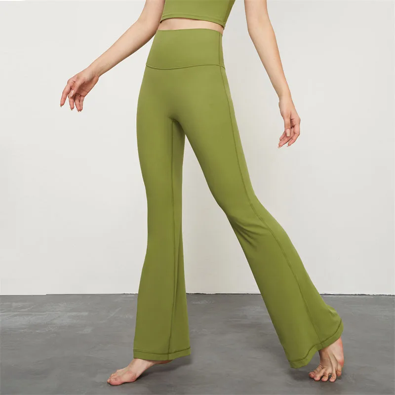 

Solid Color Gym Flare Leggings Women Fitness Soft Workout Tights Push Up Scrunch High Waist Yoga Pants Running Casual Clothing