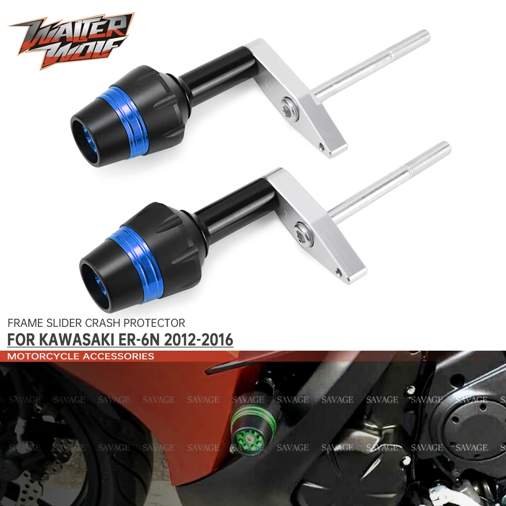 Frame Slider Crash Protector For Kawasaki Er6F Er 6F Ninja 650 2012-2016 Motorcycle Accessories Bobbins Falling Protection Cnc