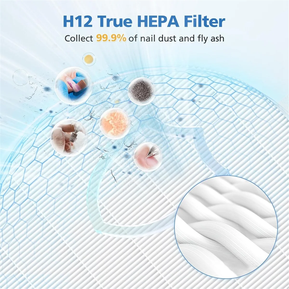 A04R-4 Pack Nail Dust Collector Replacement Filter for MelodySusie HPro/SProR Nail Dust Collectors,