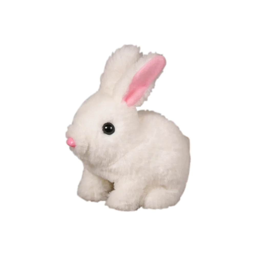 Long-haired Bunny Electric Plush Toy Soft Plush Simulation Shape Small Animal Doll Battery Interactive Children's Favorite Gift 6