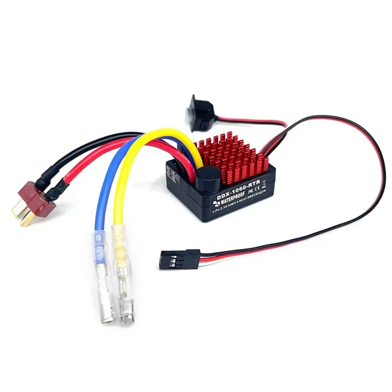 방수 60A ESC -1060-RTR 브러시드 전자 속도 컨트롤러 BEC 5V/2A 1/10 RC 자동차 트럭 540 550 모터 RC C-ELEC용