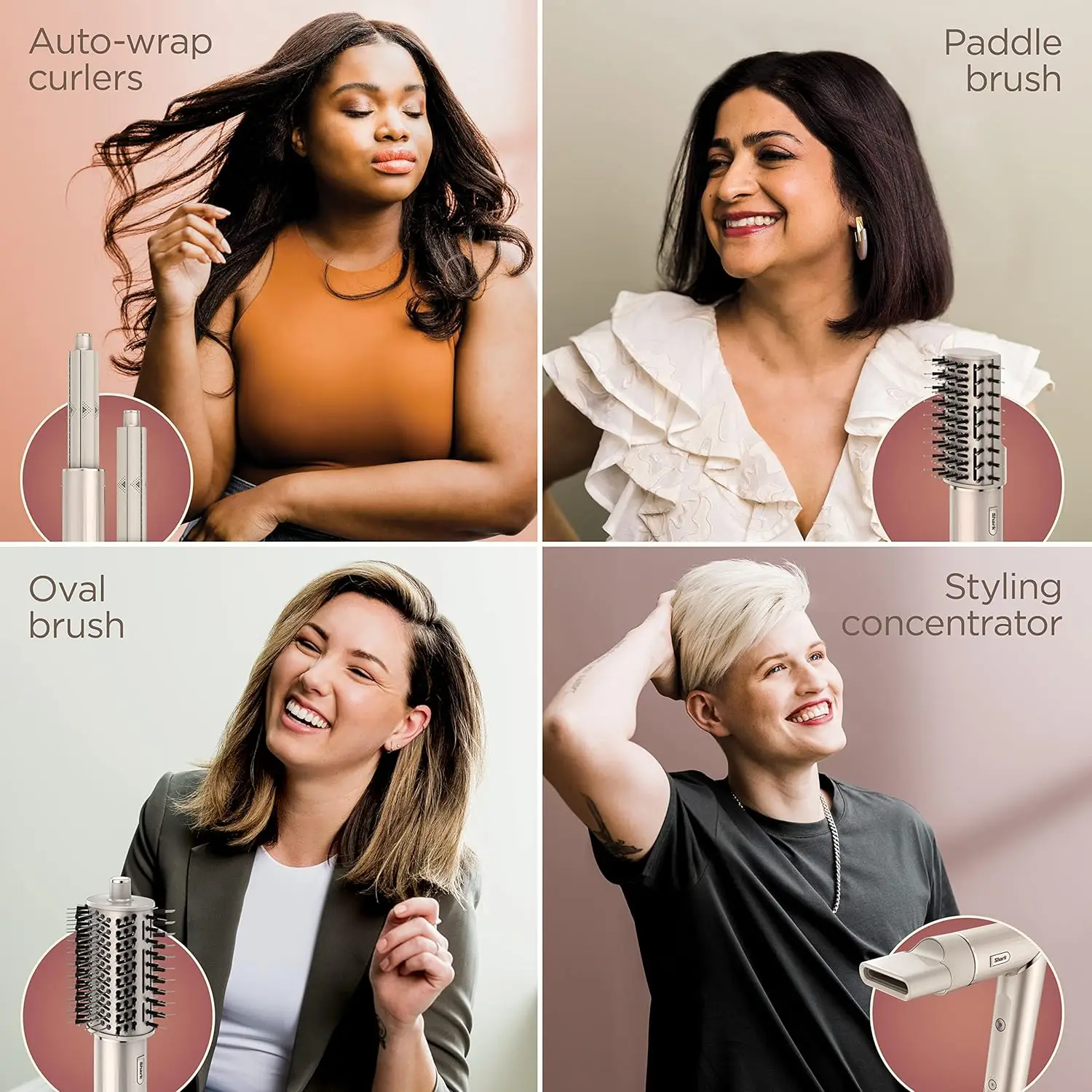 Negative Ion Hair Dryer 5-in-1 Multi-function Automatic Hair Curler Hair High-speed Hair Dryer 5