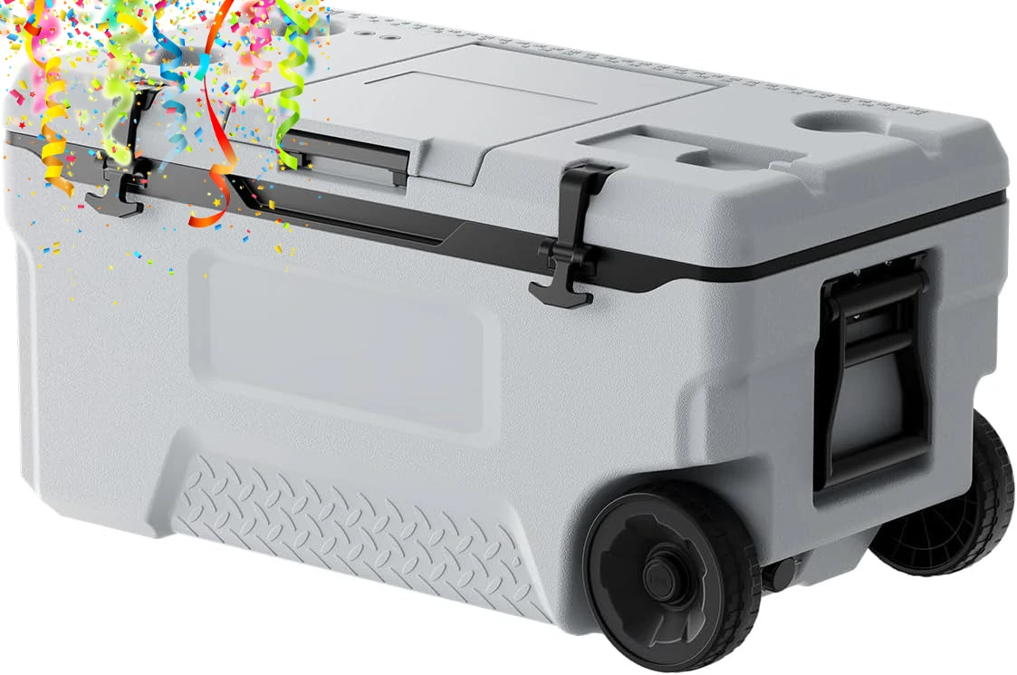 Ultra-Light Hard Cooler, Ice Retention Cooler with Heavy Duty Handle, Ice Chest Lunch Box for Camping, Travel