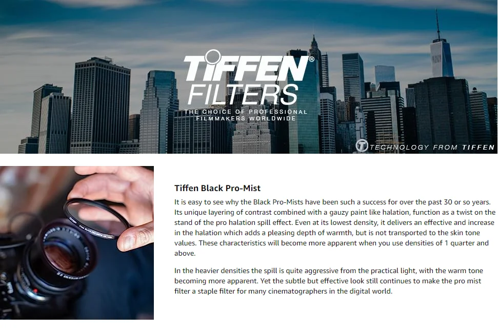 Tiffen Filter Kit 52MM HOLLYWOOD FX – Set Mit 5 Filtern Für Kreative Fotografie-Effekte