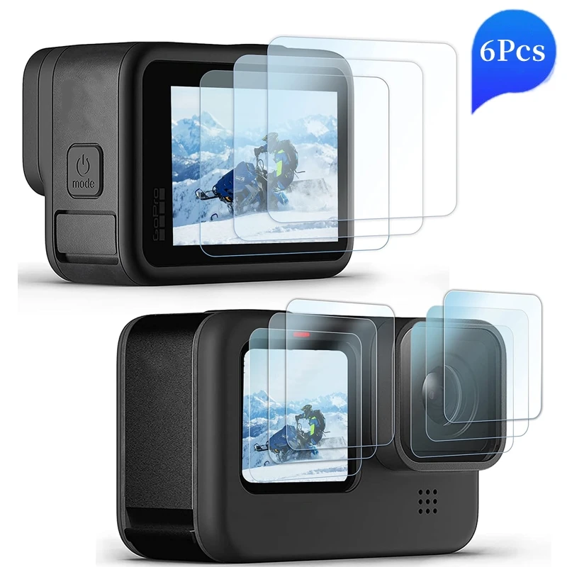 Tempered Glass Screen Protector Gopro Hero 9 Black 3/6pcs Hd Gopro