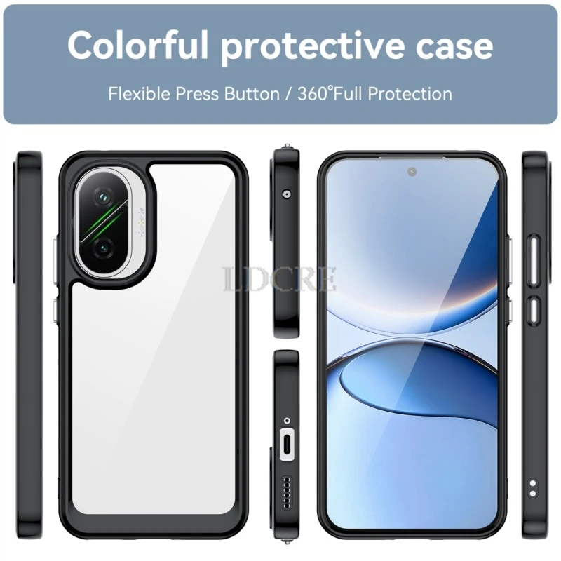 Durable Clear Back Phone Case with TPU Border