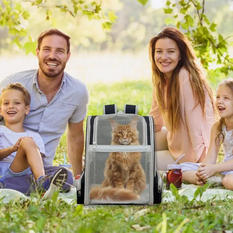 Cat Backpack Carrier Pet Backpack Carrier Portable Pet Supplies With With Non-slip Bottom Plate For Small Medium Animals
