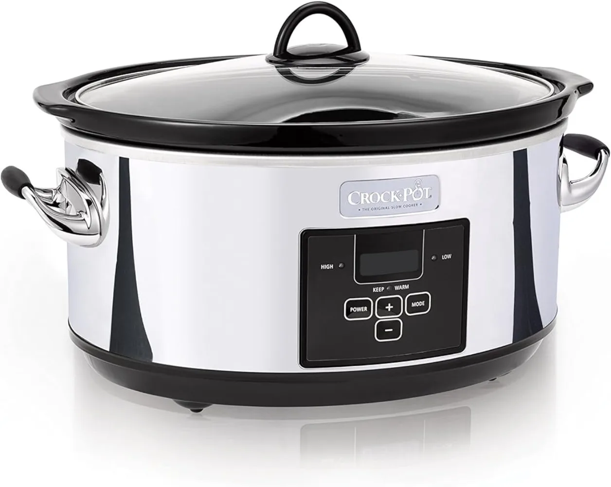 

Crock-Pot 7 Quart Programmable Slow Cooker with Digital Timer, Food Warmer, Polished Platinum