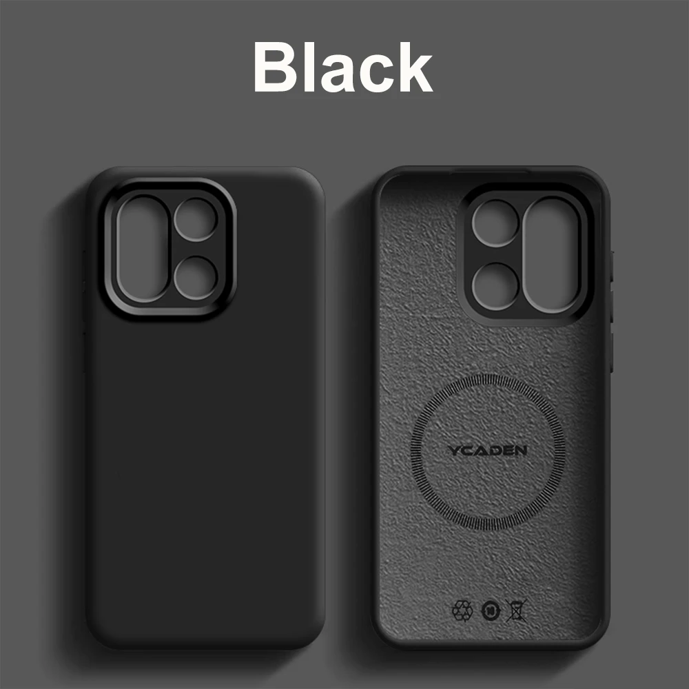 Premium Liquid Silicone Magnetic Case - Shockproof & Wireless Charging Compatible Back Cover