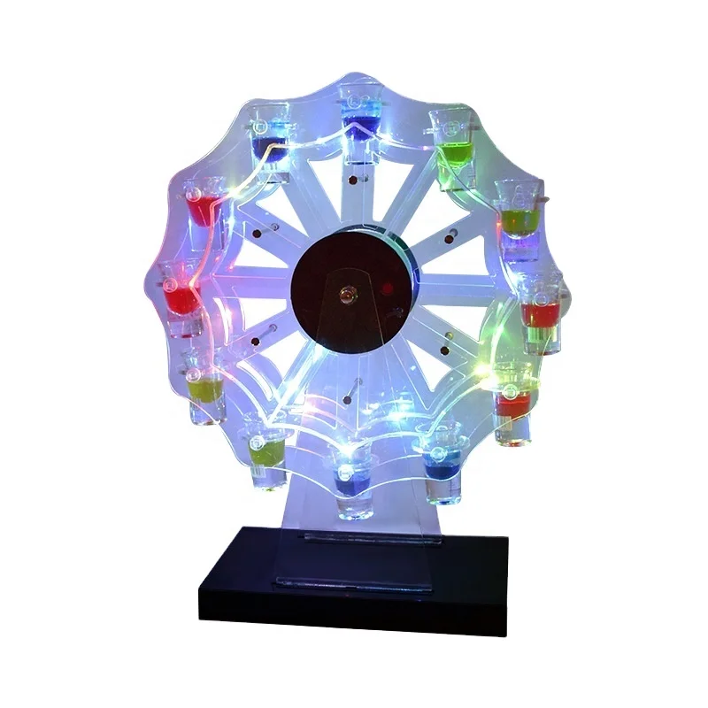 

Dynamics Hot Sale Cool and Shine LED Ferris Wheel Shot Glass Tray Wine Rack Holder