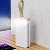 Xiaomi 100000mAh Thicken Solar Power Bank Big capacity Built-in Cables External Battery LED Light Power Bank for iPhone Huawei 5