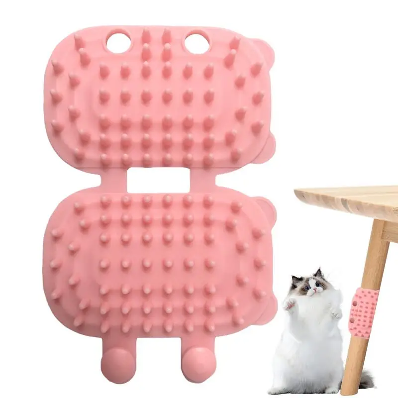 

Cat Wall Brush Cat Self Scratcher Cat Corner Brush Adjustable Silicone Self Groomer Portable Massage Brush Relieves Itch